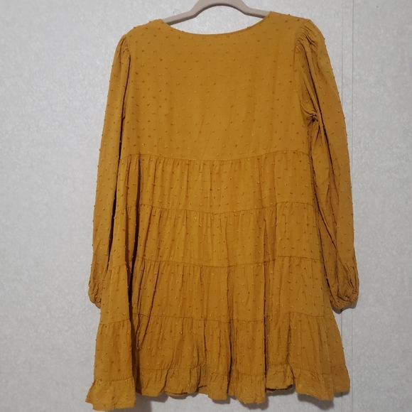 Urban Outfitters Mustard Yellow Long Sleeve Sundress..size:M - Picture 11 of 14